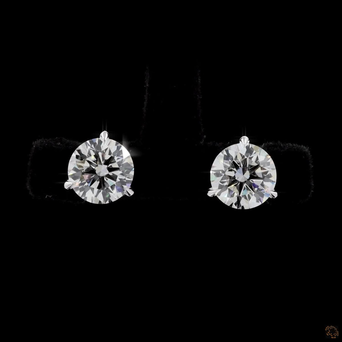 3.12 Ct Low Profile Martini Diamond Studs, Teardrop Diamond Earrings, Classic White Gold Solitaire Studs, Everyday Diamond Earring Set