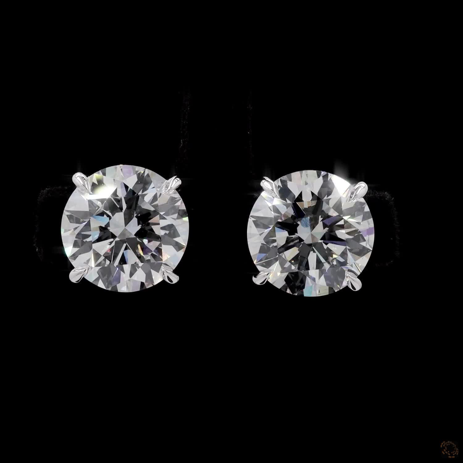 10.5 Ct Modern Solid 14K White Gold Round Brilliant Cut Diamond Stud Earrings – Full Bezel Frame Solitaire Set