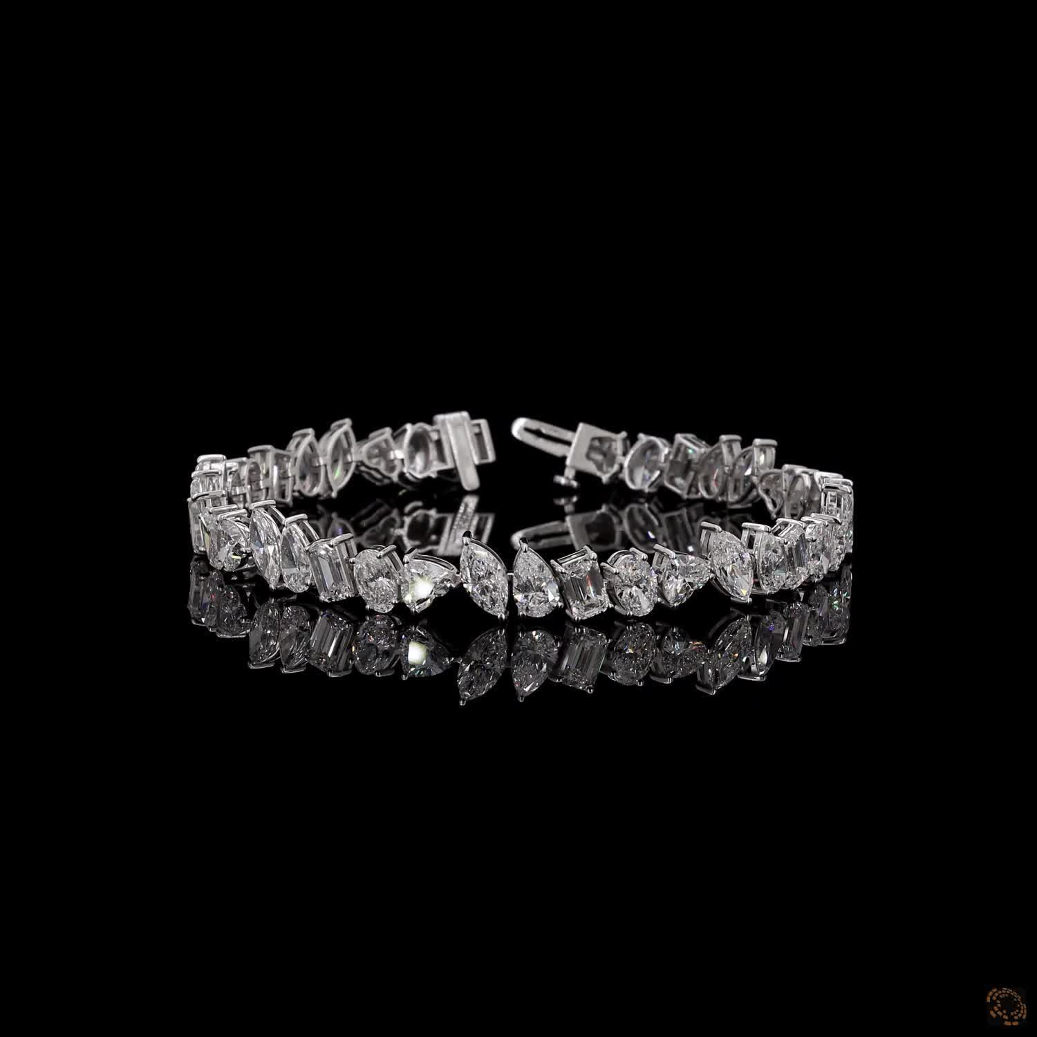 12.67 Ct Dynamic mix of fancy diamond cuts including Marquise, Emerald Cut, Pear Shape, Oval, and Heart Cut diamonds