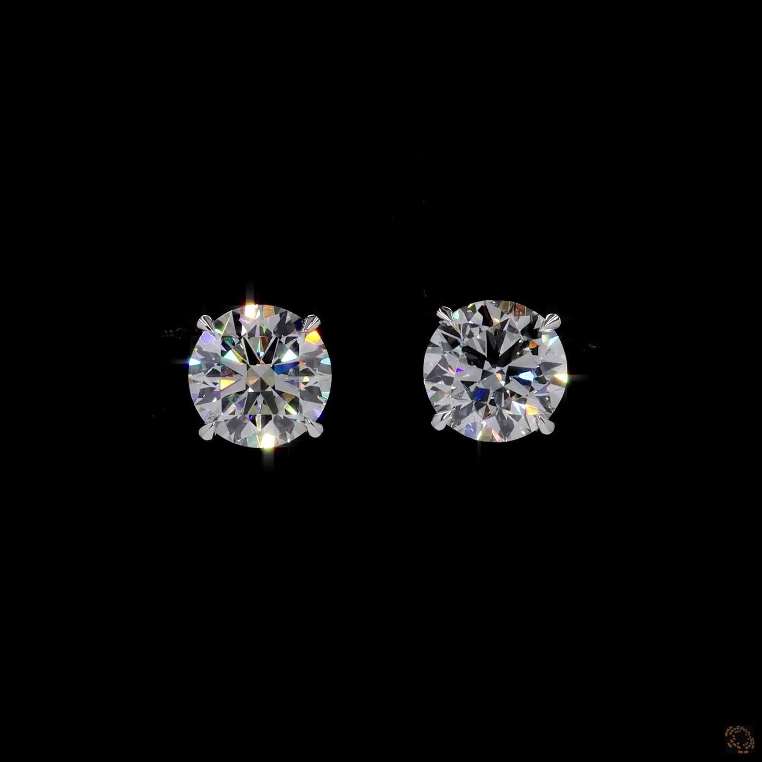 7.00 Ct Pear-Cut Diamond Solitaire Stud Earrings in White Gold