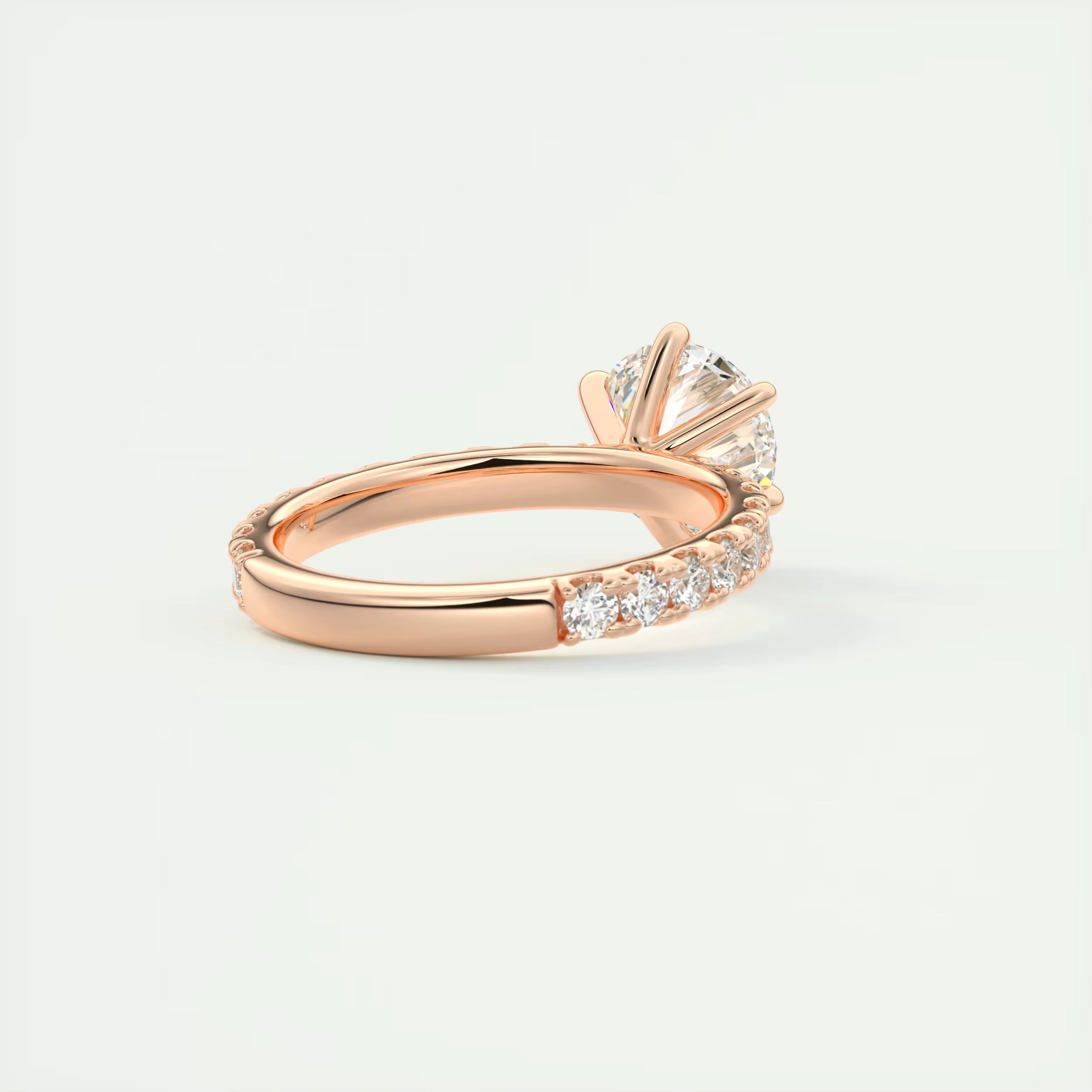 2.60 Ct Harper Eternity Round Center with 2.3mm Eternity Band Rings
