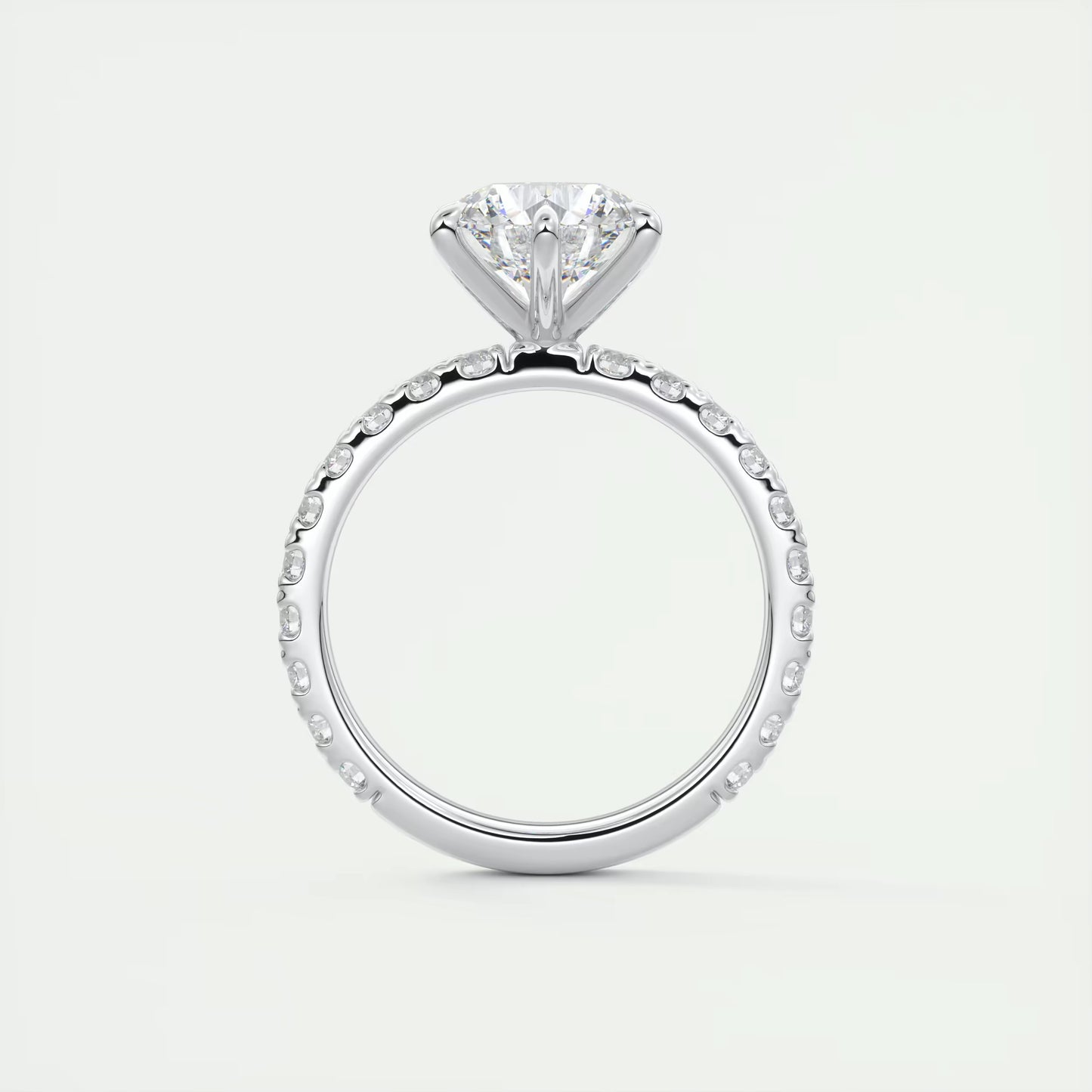 2.60 Ct Harper Eternity Round Center with 2.3mm Eternity Band Ring