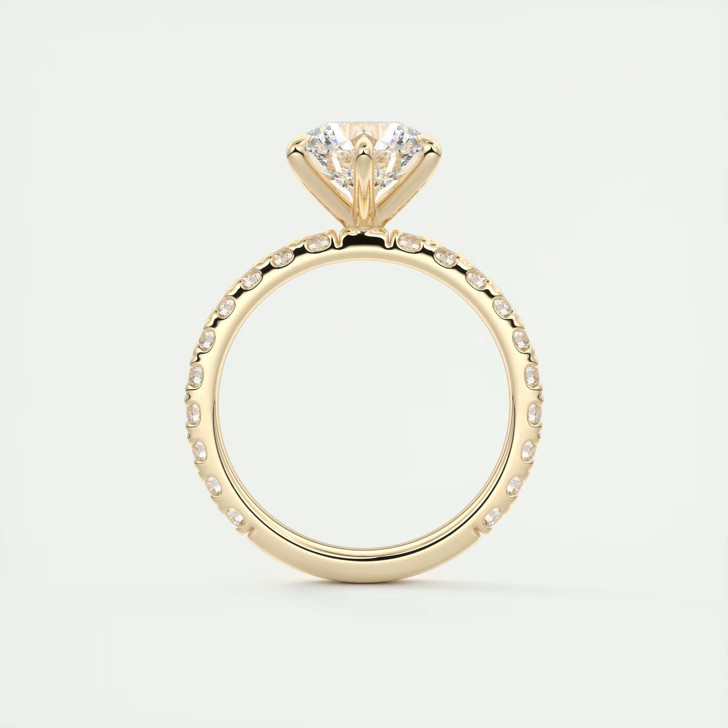 2.60 Ct Harper Eternity Round Center with 2.3mm Eternity Band Ring