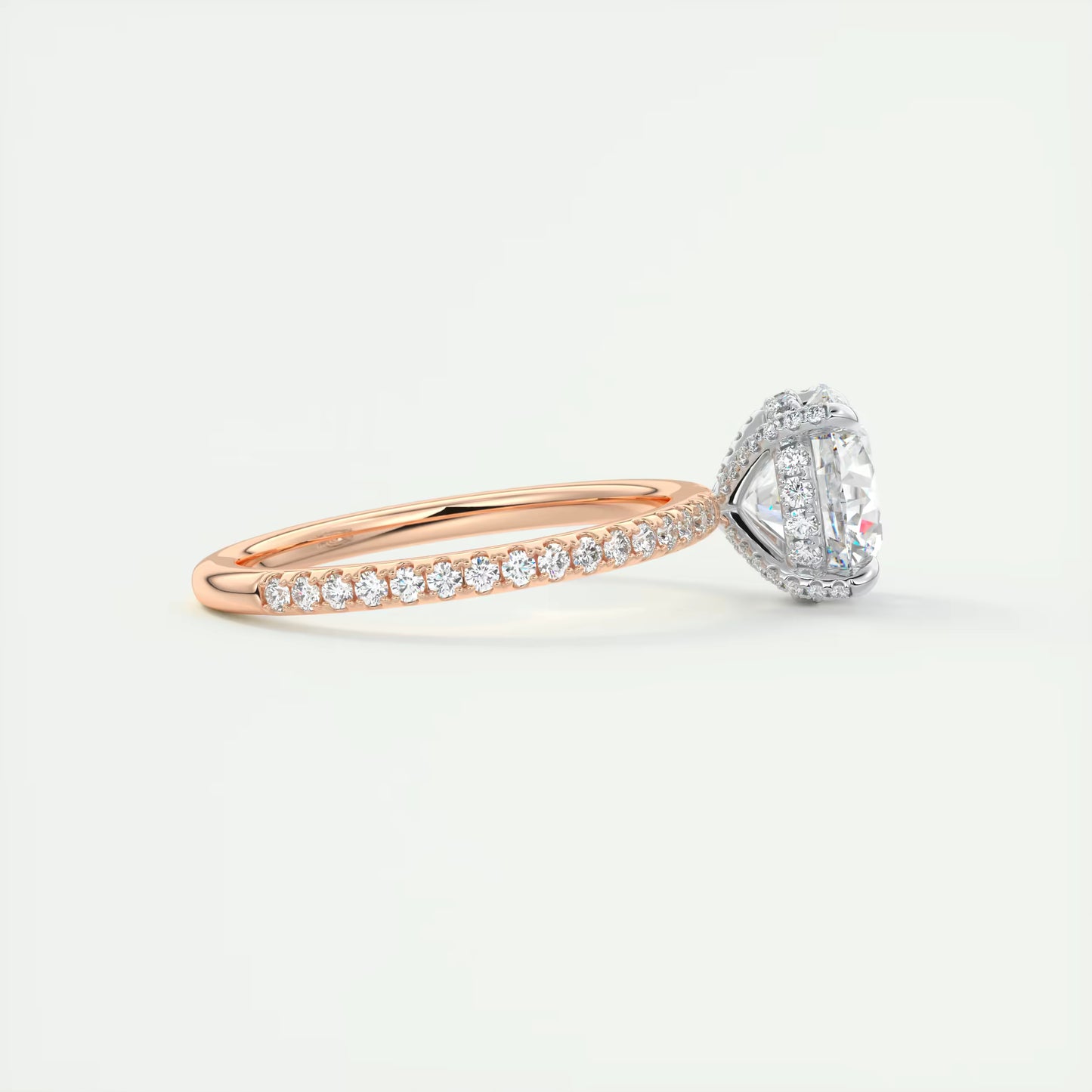 8-9 GM Round Solitaire Engagement Ring Forever Love