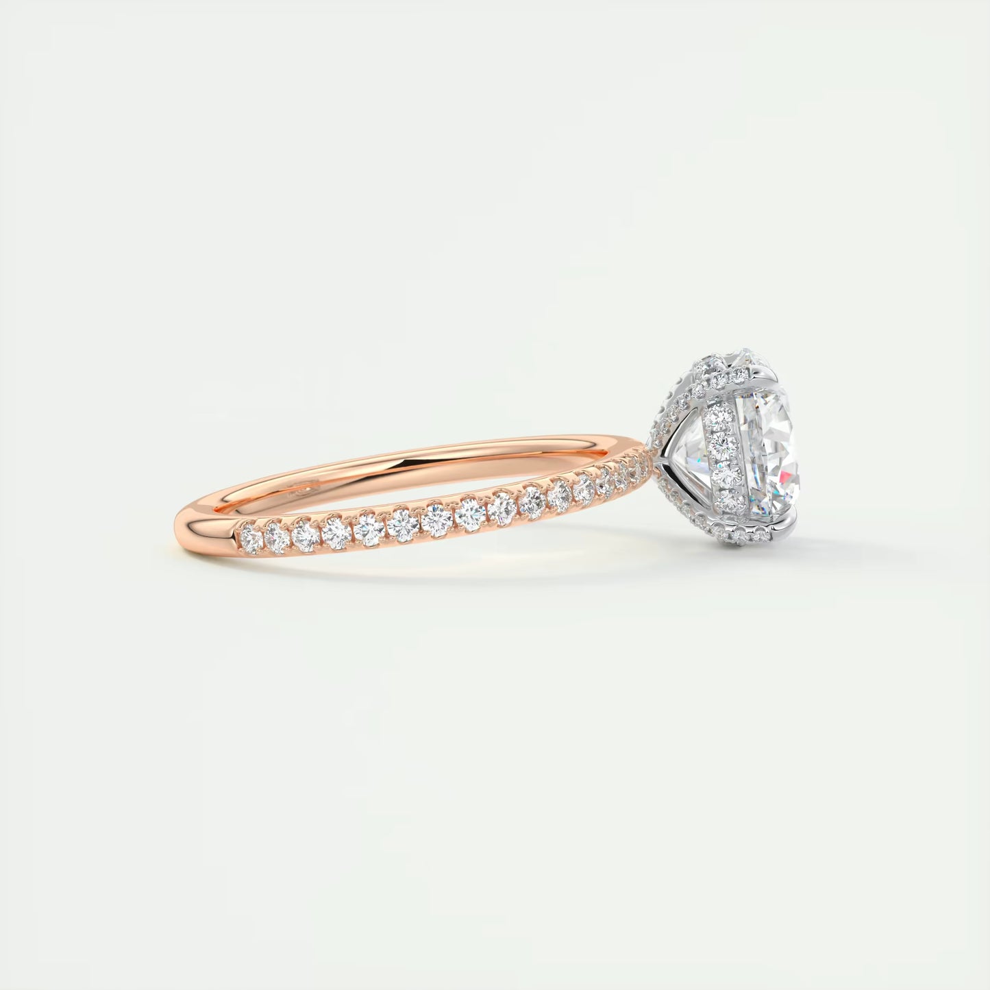 2.40 Ct The Glitterbomb Classic Round Center Pavé Encrusted Ring