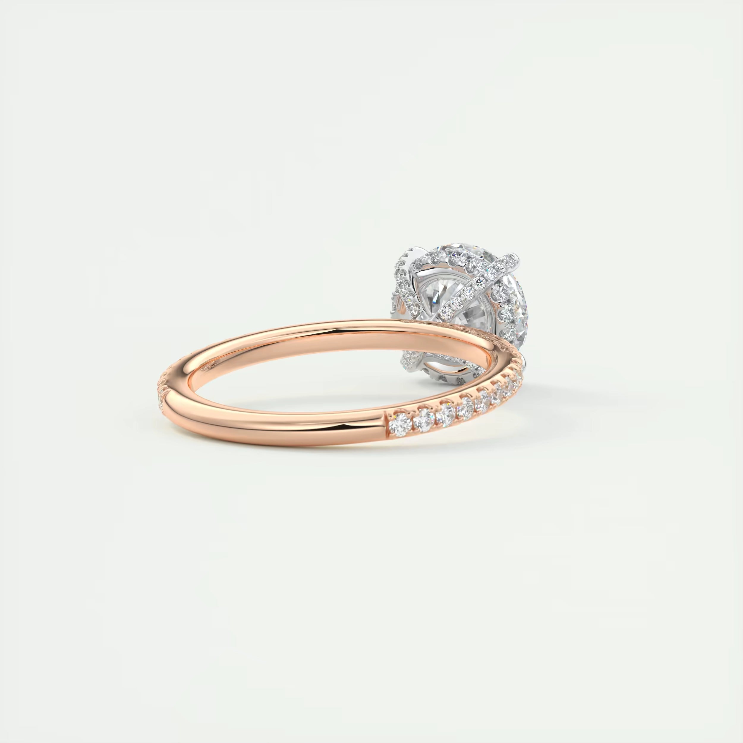 2.40 Ct The Glitter bomb Classic Round Center Pavé Encrusted Rings