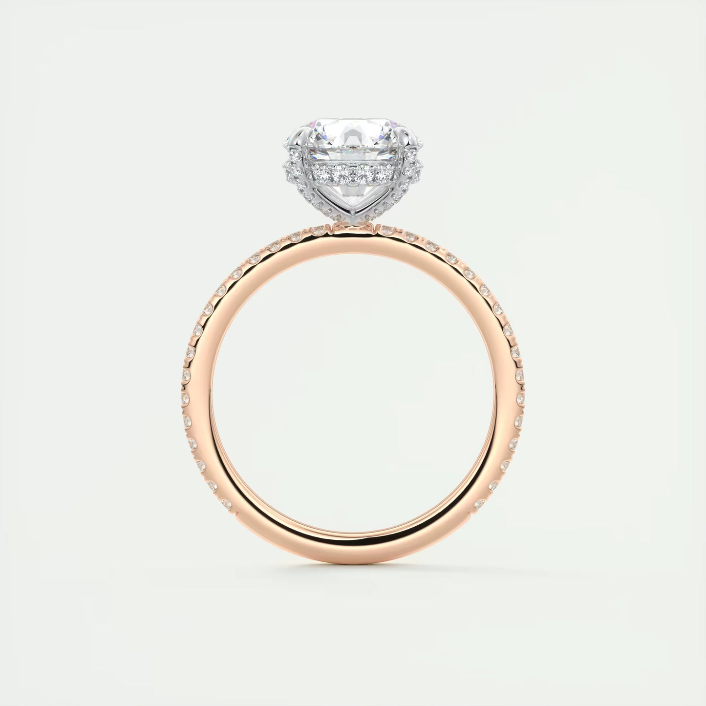 2.40 Ct The Glitterbomb Classic Round Center Pavé Encrusted Ring
