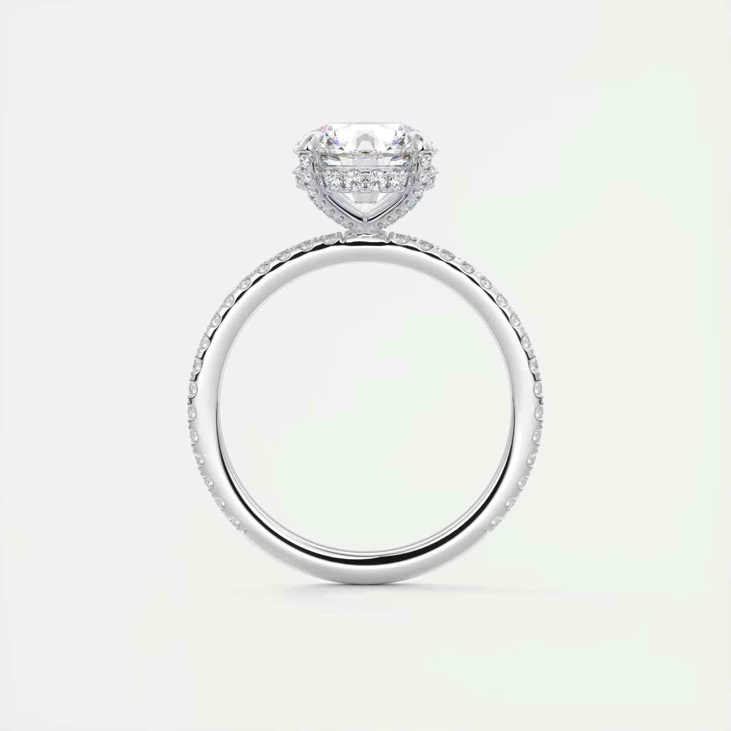 8-9 GM Round Solitaire Engagement Ring Forever Love