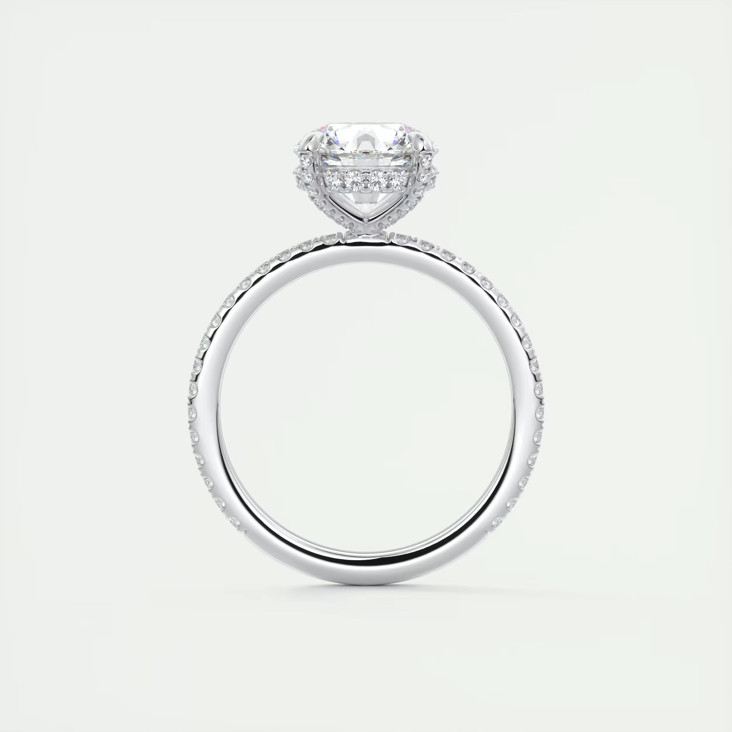 2.40 Ct The Glitter bomb Classic Round Center Pavé Encrusted Rings
