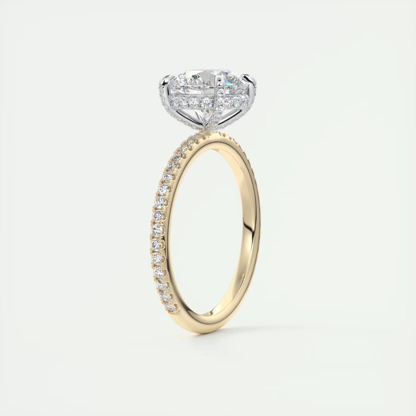 8-9 GM Round Solitaire Engagement Ring Forever Love