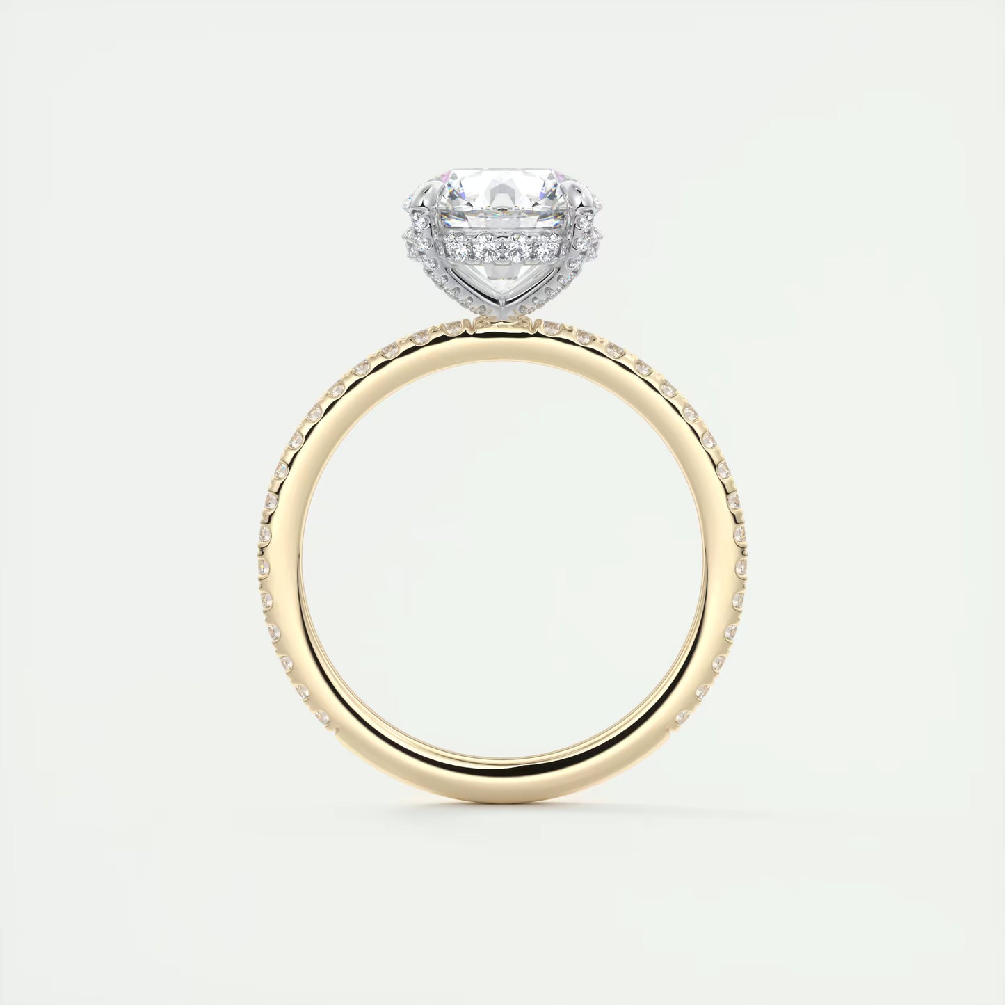 8-9 GM Round Solitaire Engagement Ring Forever Love