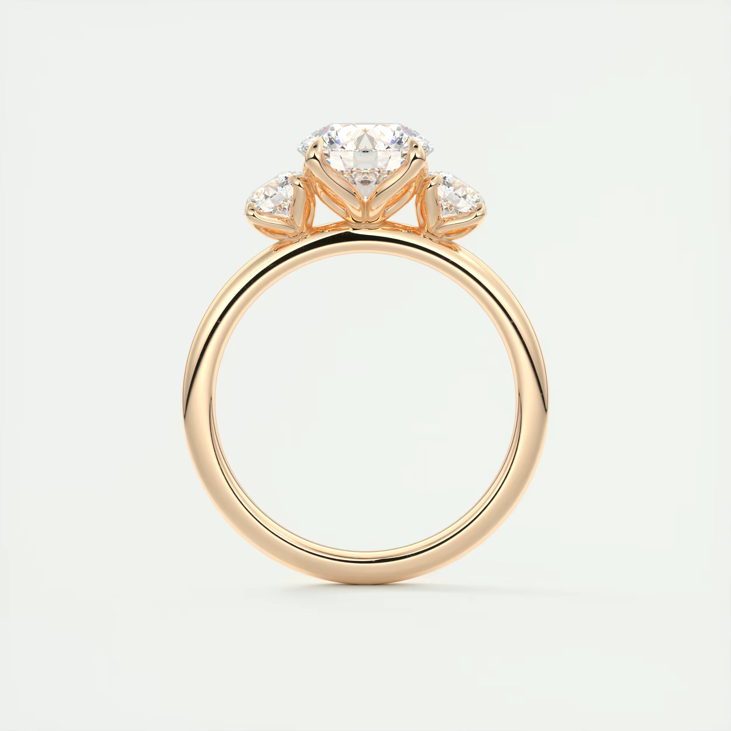 2.00 Ct Round Solitaire Ring Three Stone Ring Engagement Rings