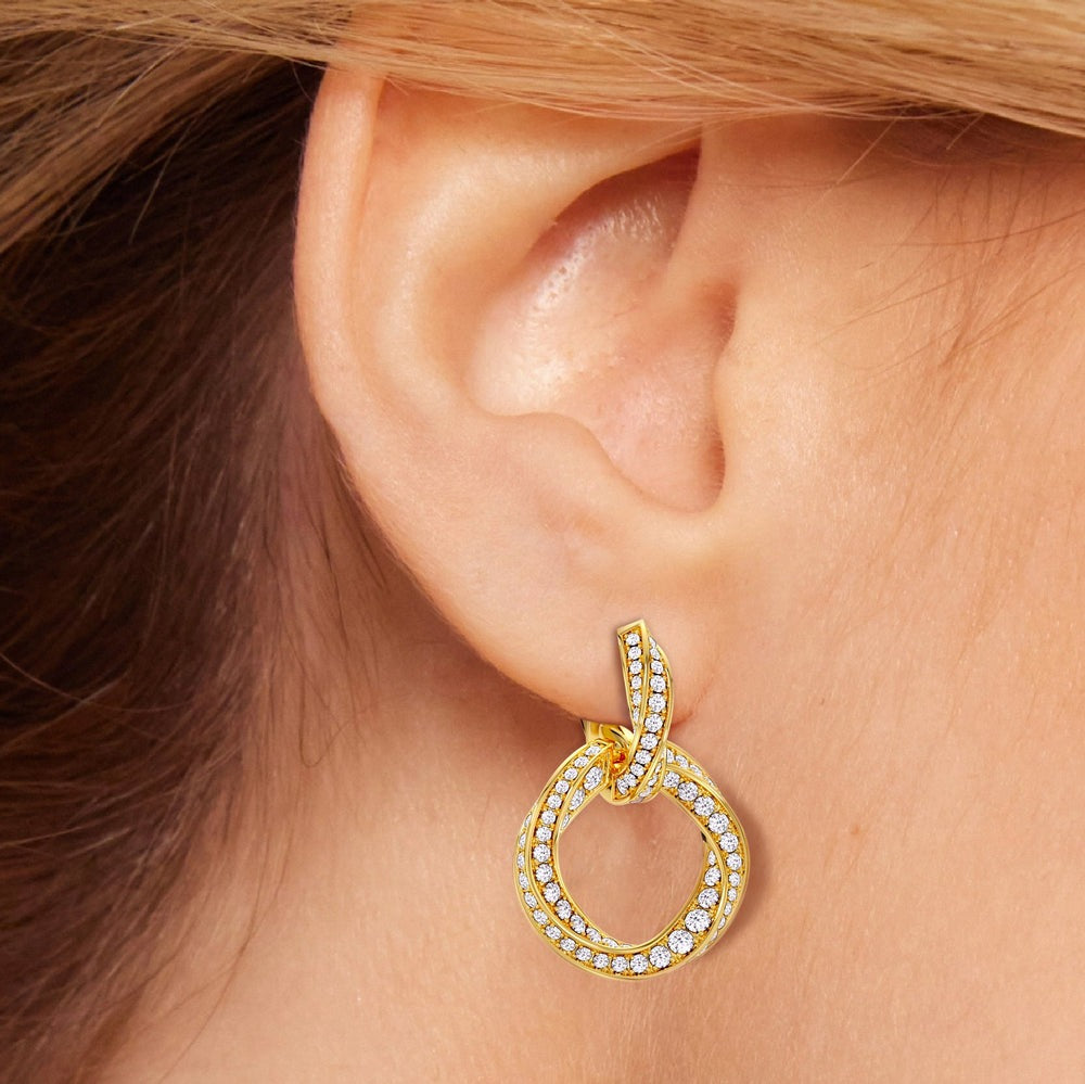 3.00 Ct The Bond Double Link Earrings
