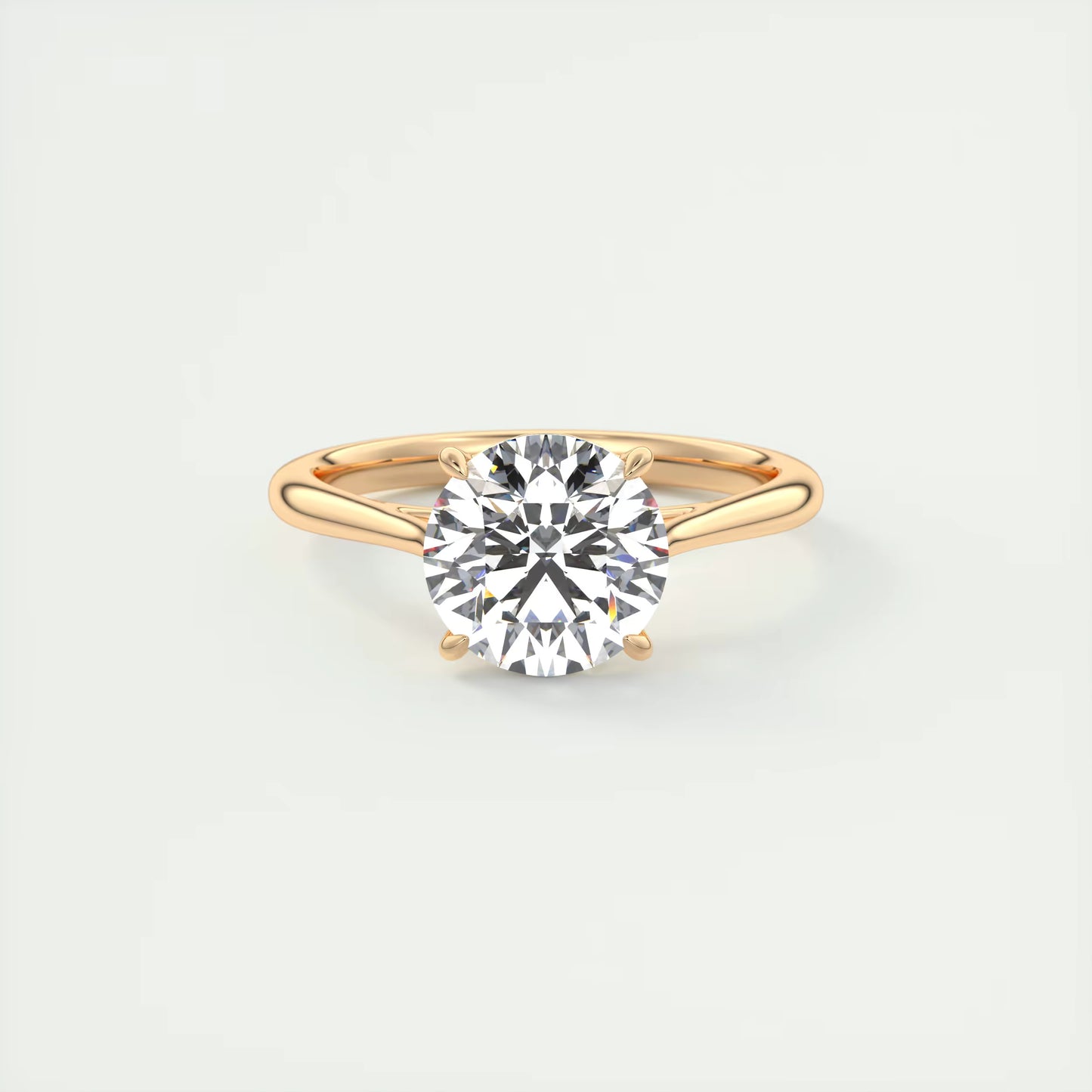 4-5 GM Round Solitaire with Four Eagle Claws Set Engagement Rings
