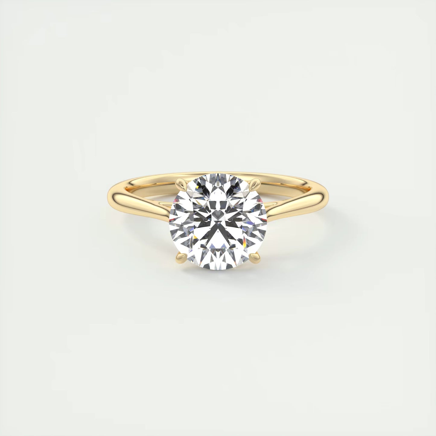 4-5 GM Round Solitaire with Four Eagle Claws Set Engagement Rings