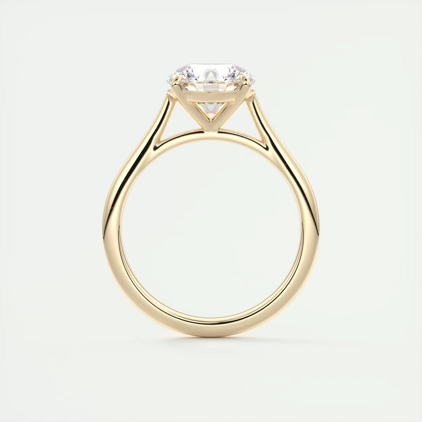 4-5 GM Round Solitaire with Four Eagle Claws Set Engagement Rings