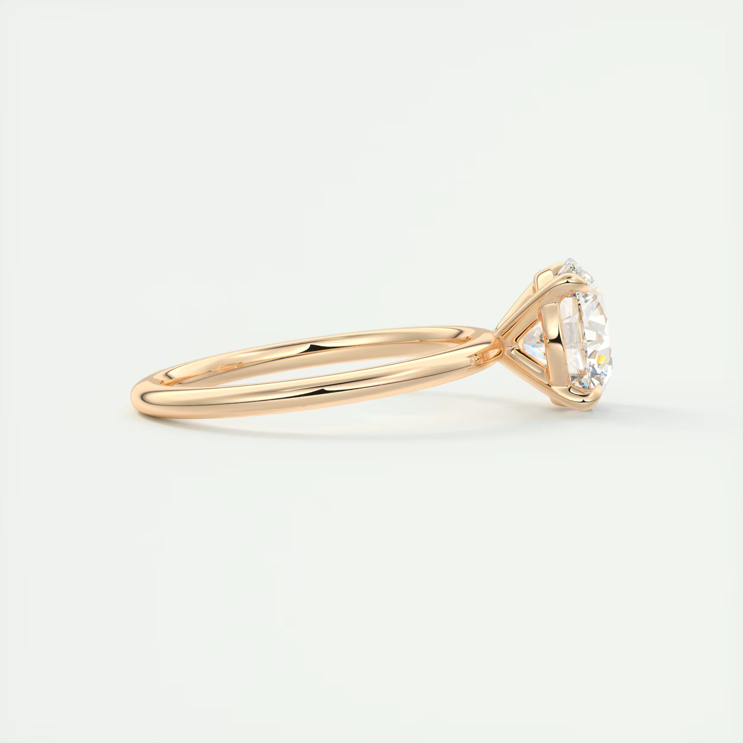 2.00 Ct Round Solitaire with Four Eagle Claws Set Engagement Ring