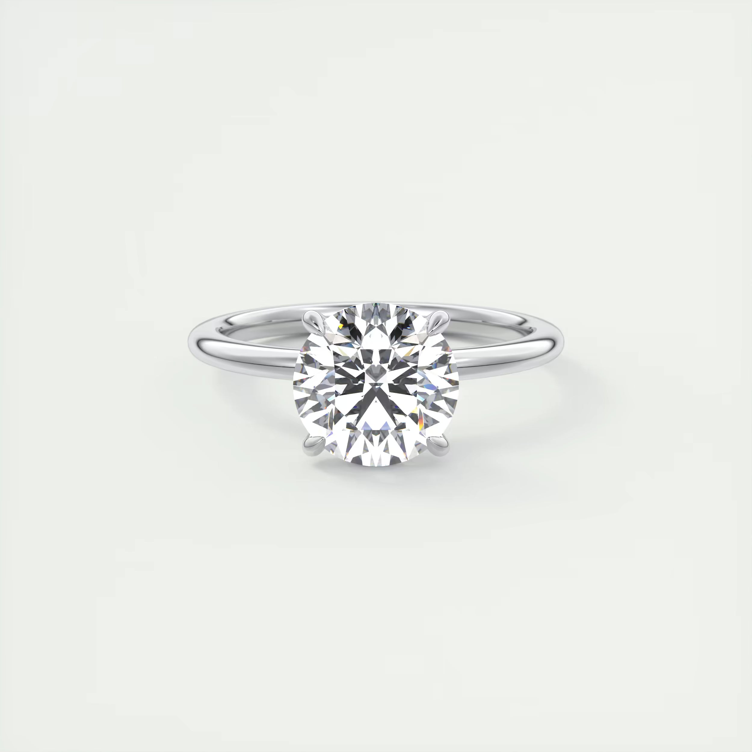 2.00 Ct Round Solitaire with Four Eagle Claws Set Engagement Ring