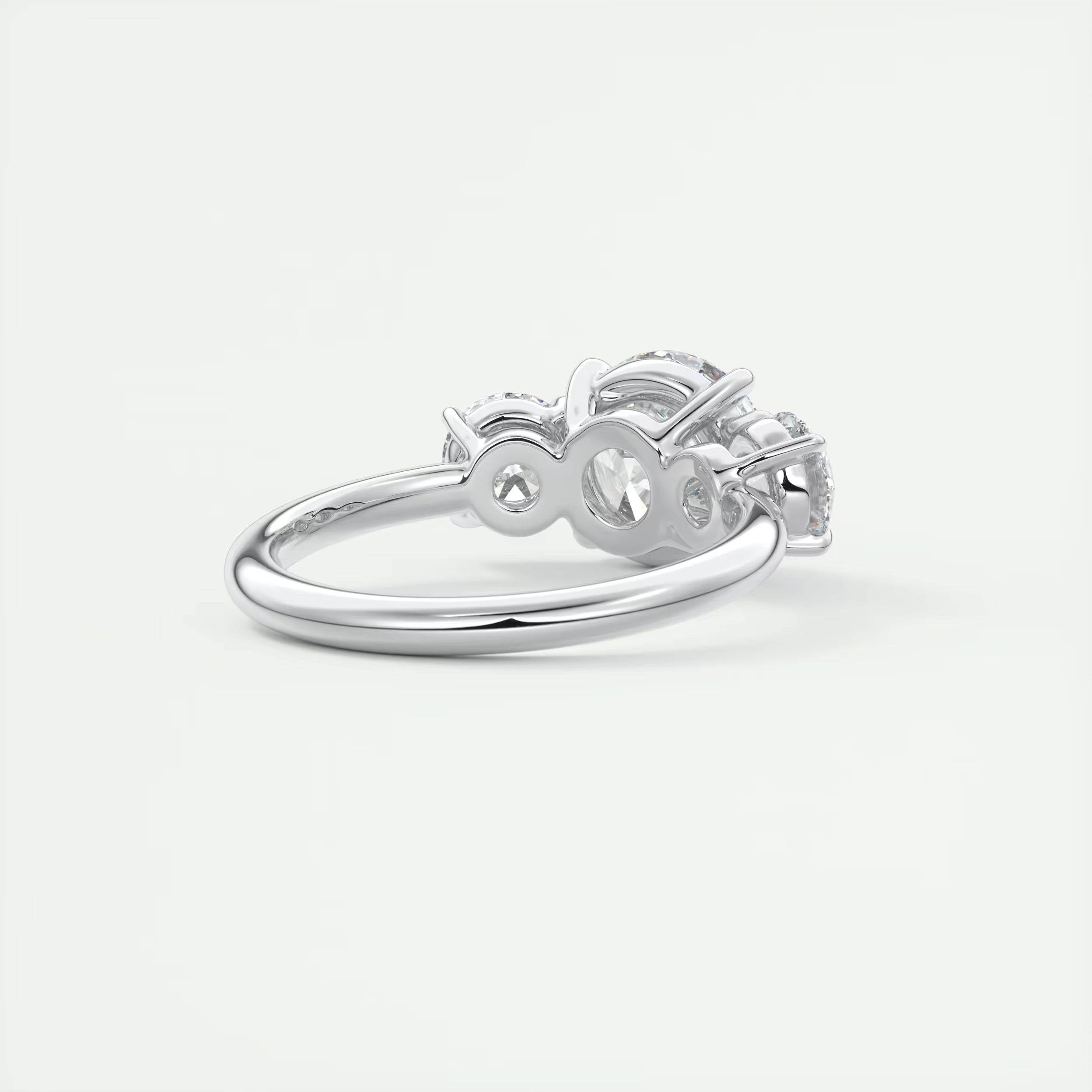3.00 Ct Round Solitaire Ring Luxe Selene Three Stone Diamond Engagement Rings