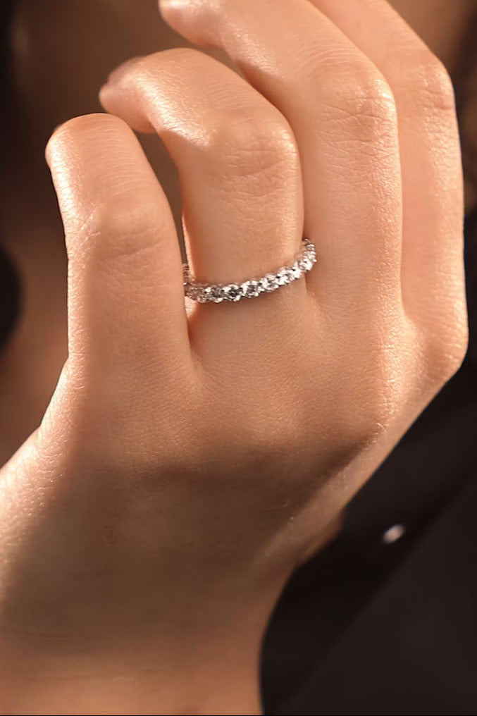 2.00 Ct Round Diamond Full Eternity Band Wedding Ring