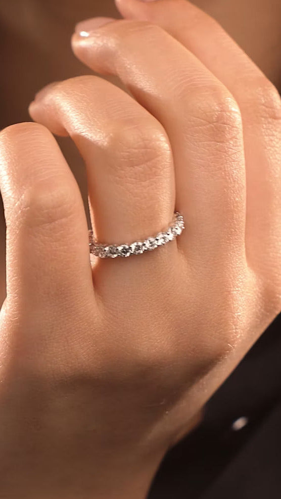 2.00 Ct Round Diamond Full Eternity Band Wedding Ring