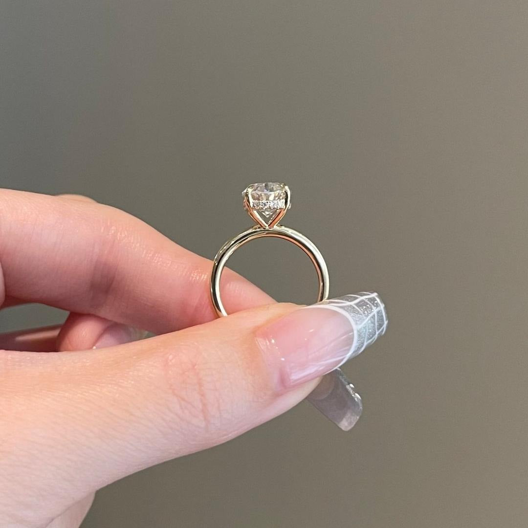 4.10 Ct Carat Oval Diamond Engagement Ring