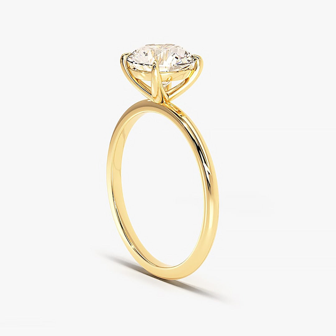 2.00 Ct Round Cut Natural Diamond Solitaire Diamond Engagement Ring