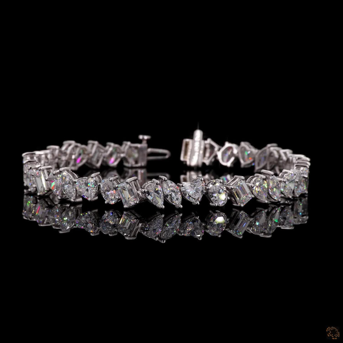 12.67 Ct Dynamic mix of fancy diamond cuts including Marquise, Emerald Cut, Pear Shape, Oval, and Heart Cut diamonds