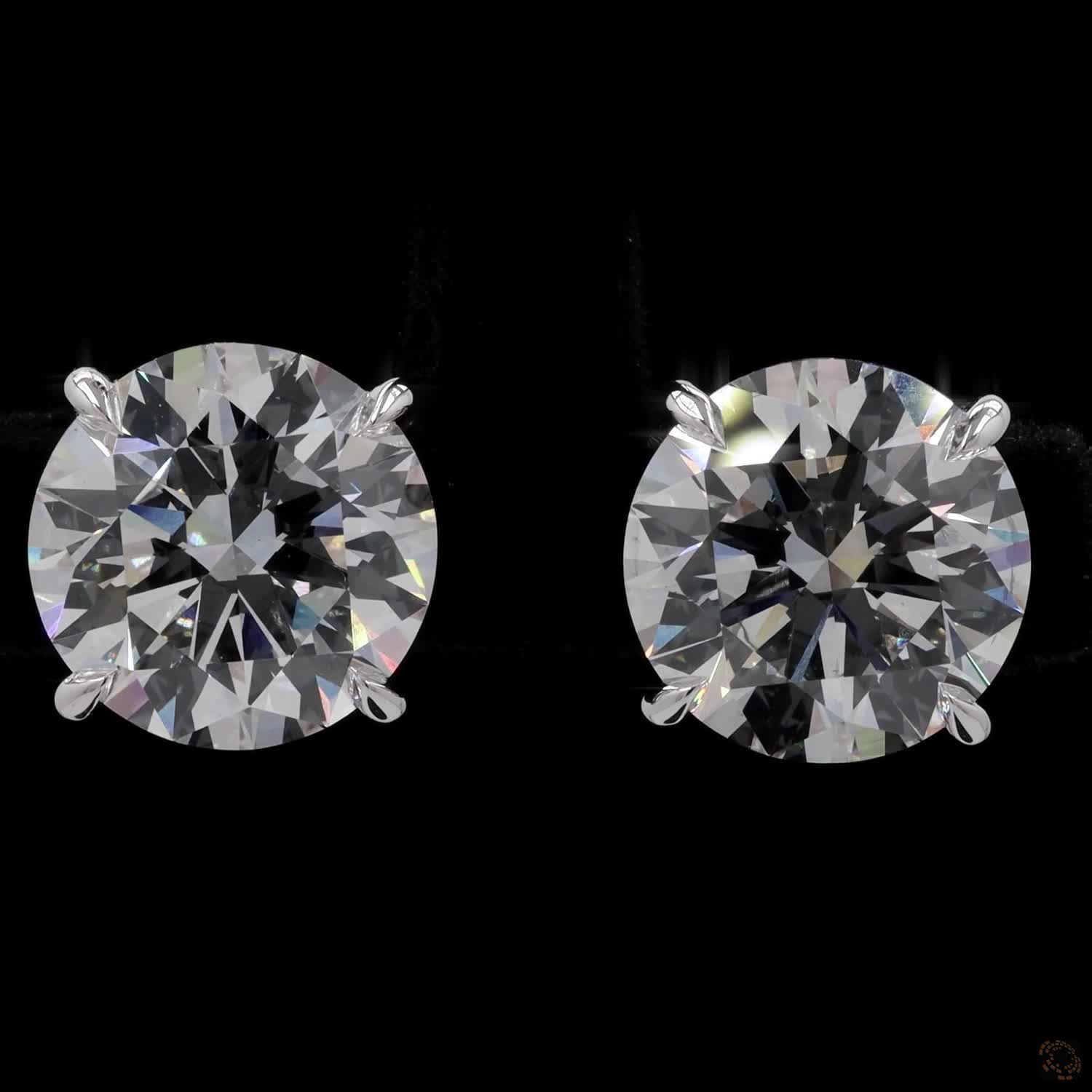 10.5 Ct Modern Solid 14K White Gold Round Brilliant Cut Diamond Stud Earrings – Full Bezel Frame Solitaire Set