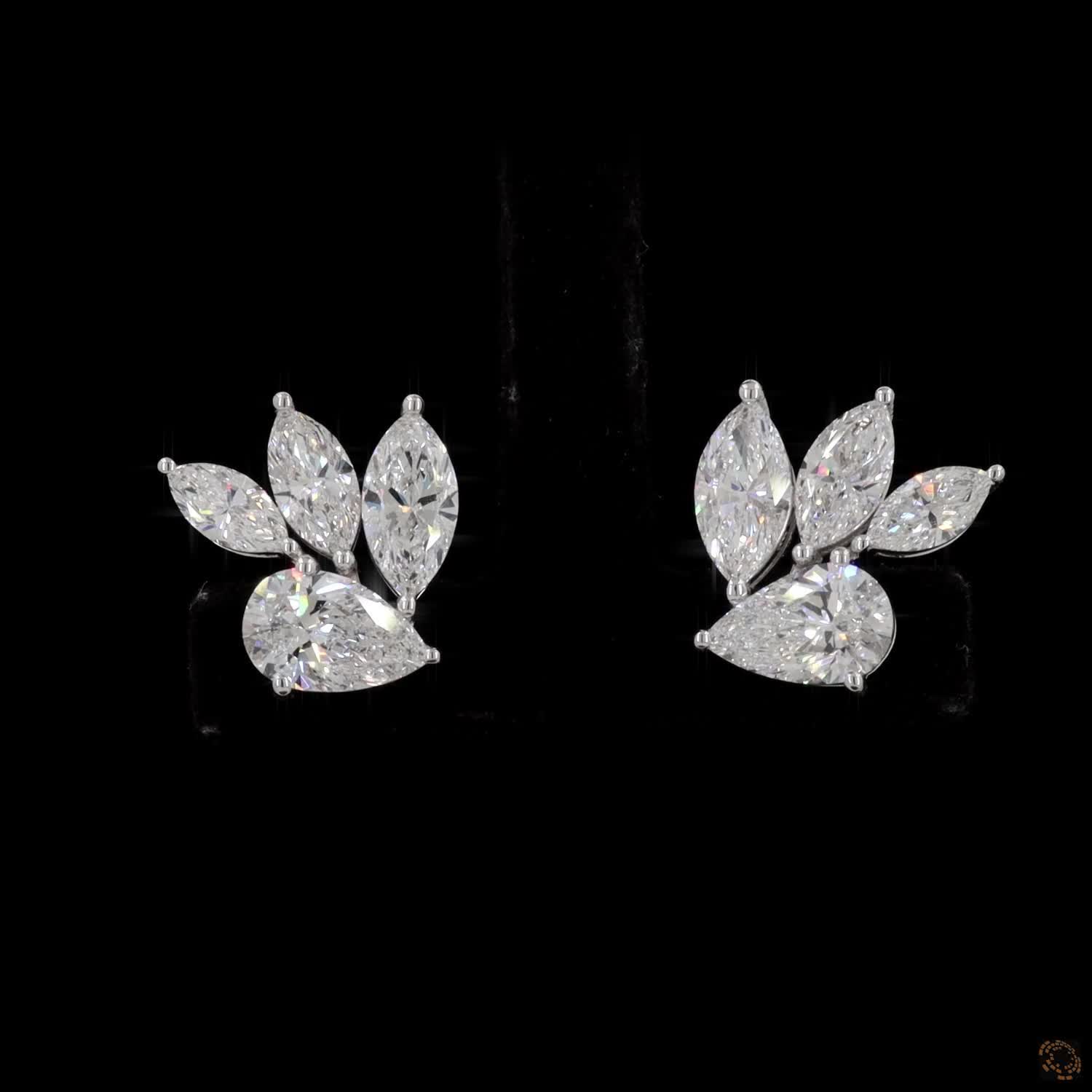 3.44 Ct High-clarity multi-shape lab-grown or natural diamonds Pear Cut and Marquise Cut