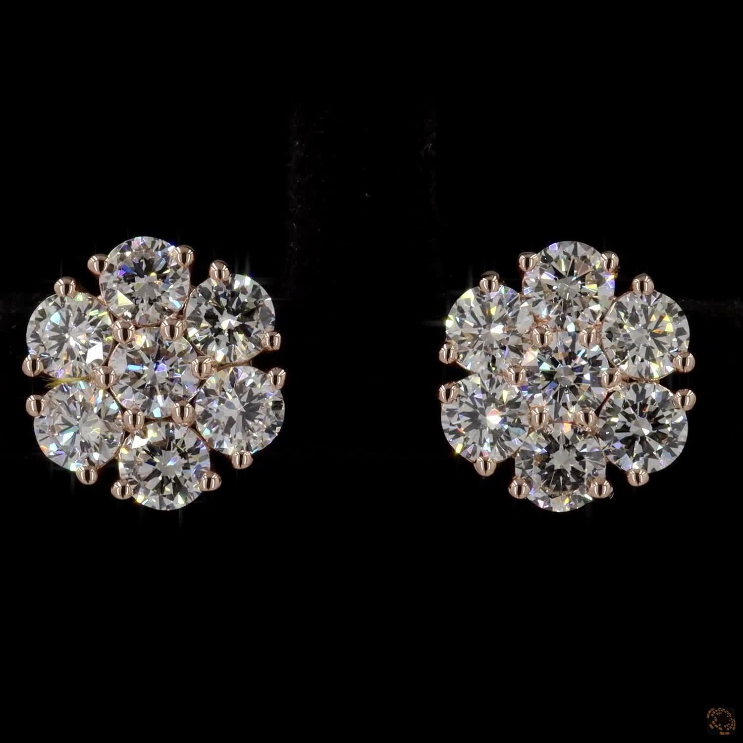 2.22 Ct Floral Modern Elegance, Brilliant Sparkle, Classic Luxury Fine Jewelry