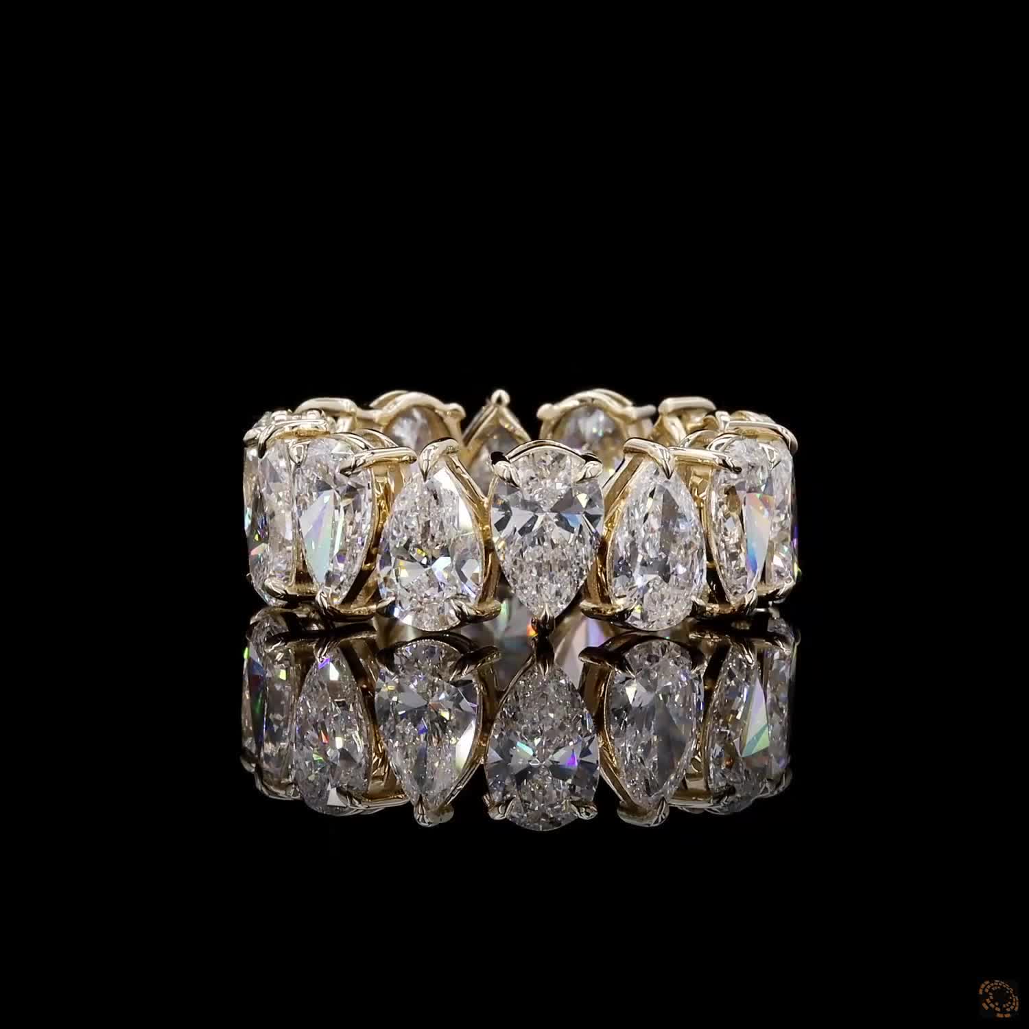 8.03 Ct Pear Shape Stackable Diamond Ring Fine Jewelry Gift for Her