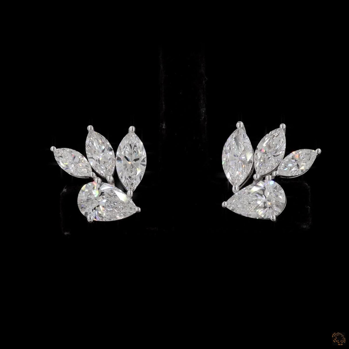 3.44 Ct High-clarity multi-shape lab-grown or natural diamonds Pear Cut and Marquise Cut