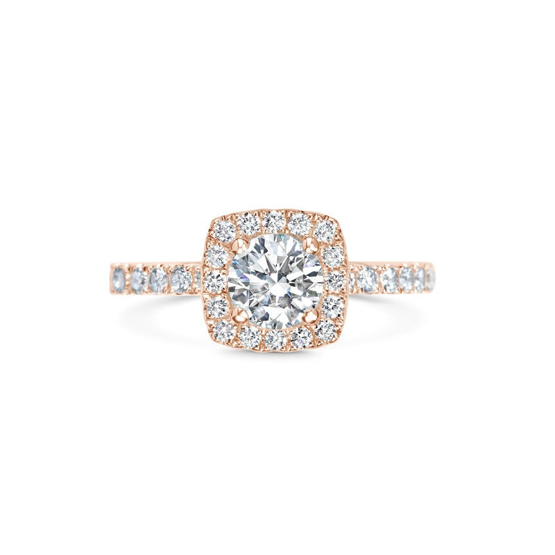 2.30 Ct In Round Bardot Scallop Engagement Ring