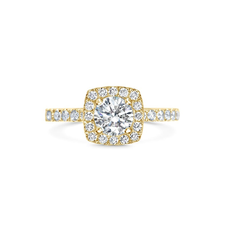 2.30 Ct In Round Bardot Scallop Engagement Ring
