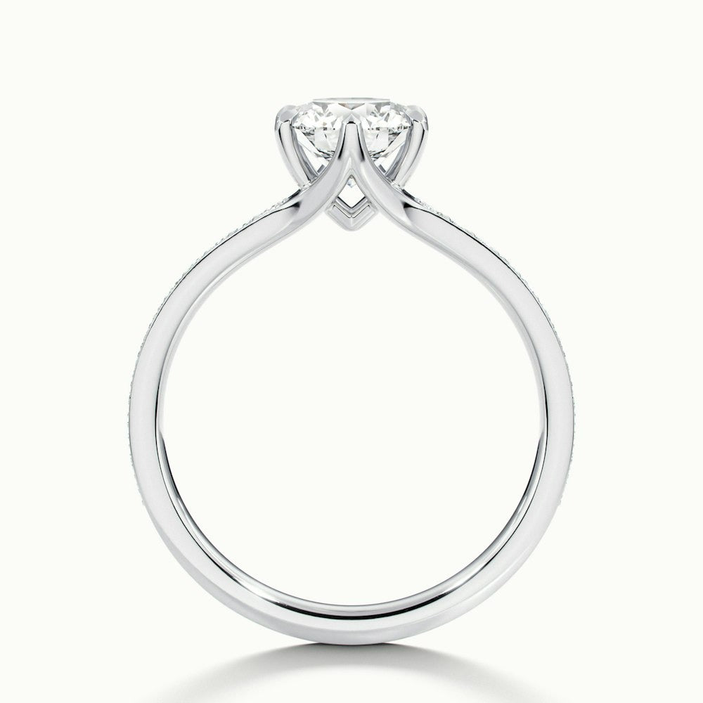 2.00 Ct In Round Bardot Scallop Engagement Ring
