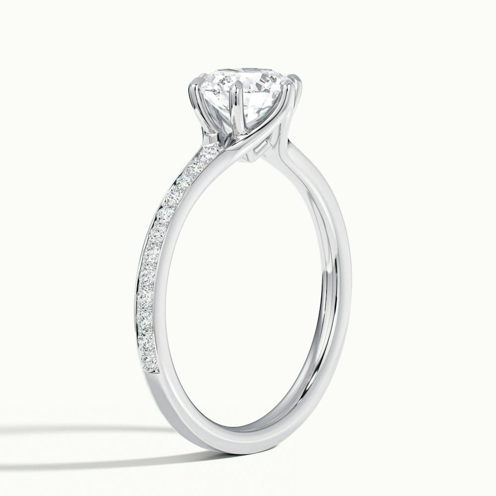2.00 Ct In Round Bardot Scallop Engagement Ring