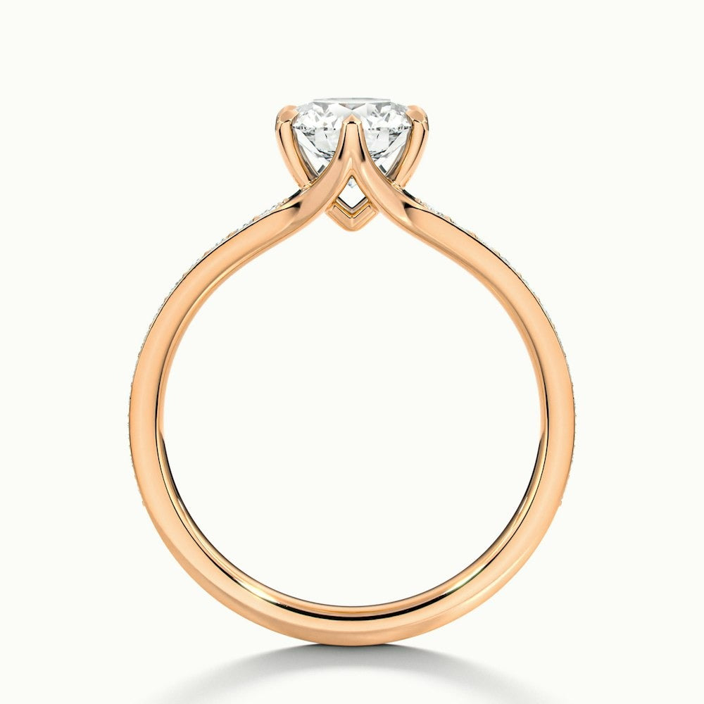 2.00 Ct In Round Bardot Scallop Engagement Ring