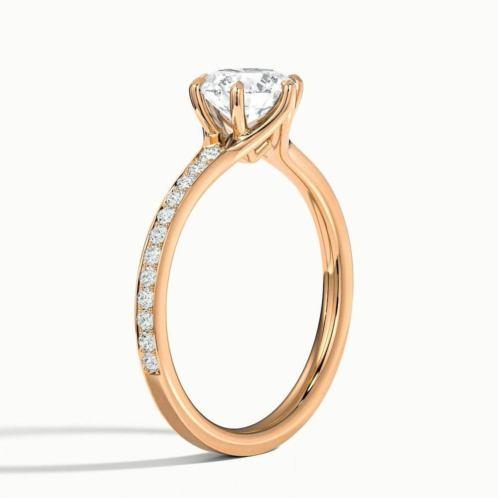 2.00 Ct In Round Bardot Scallop Engagement Ring