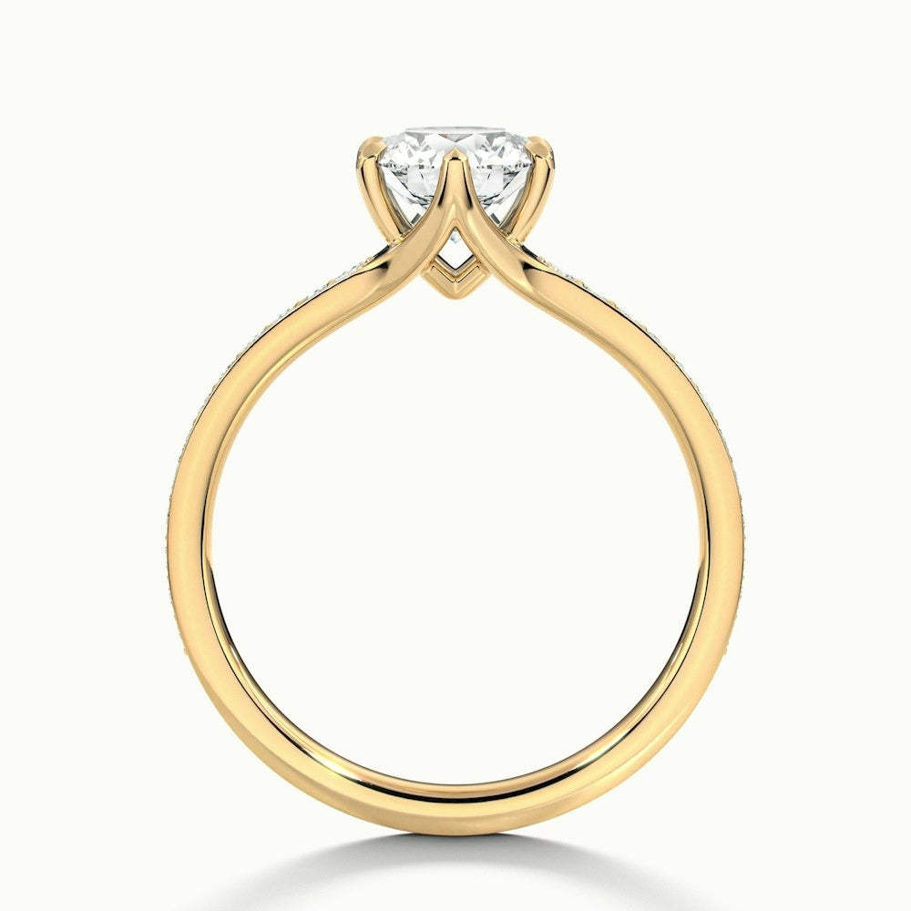 2.00 Ct In Round Bardot Scallop Engagement Ring
