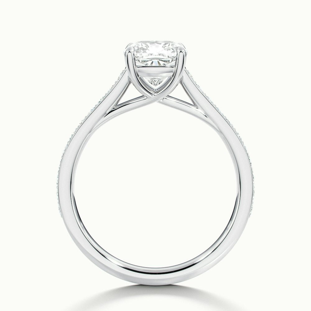 2.30 Ct In Round Bardot Scallop Engagement Ring