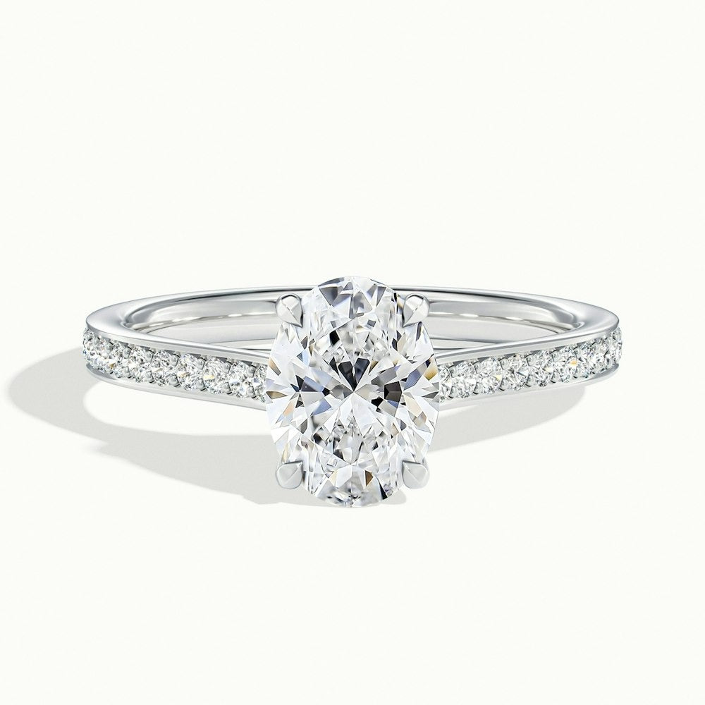 2.30 Ct In Round Bardot Scallop Engagement Ring