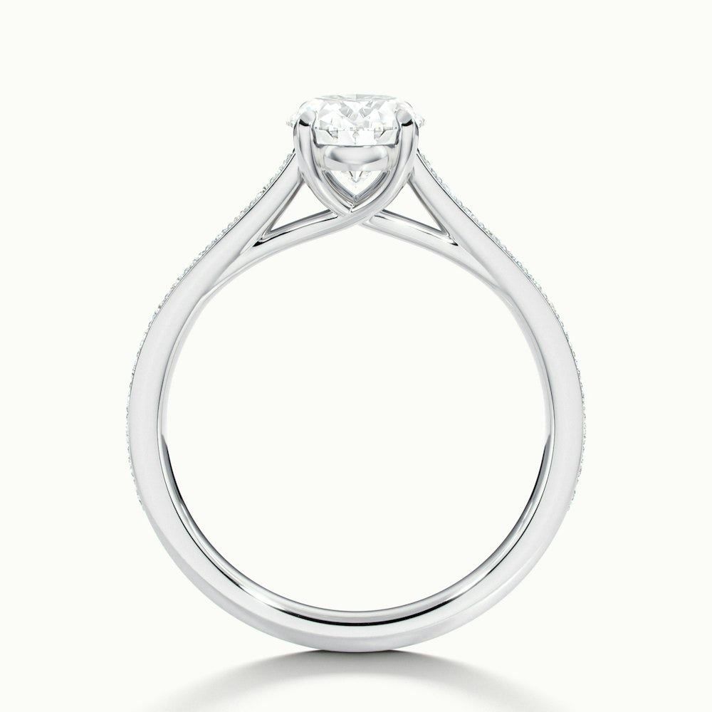 2.30 Ct In Round Bardot Scallop Engagement Ring