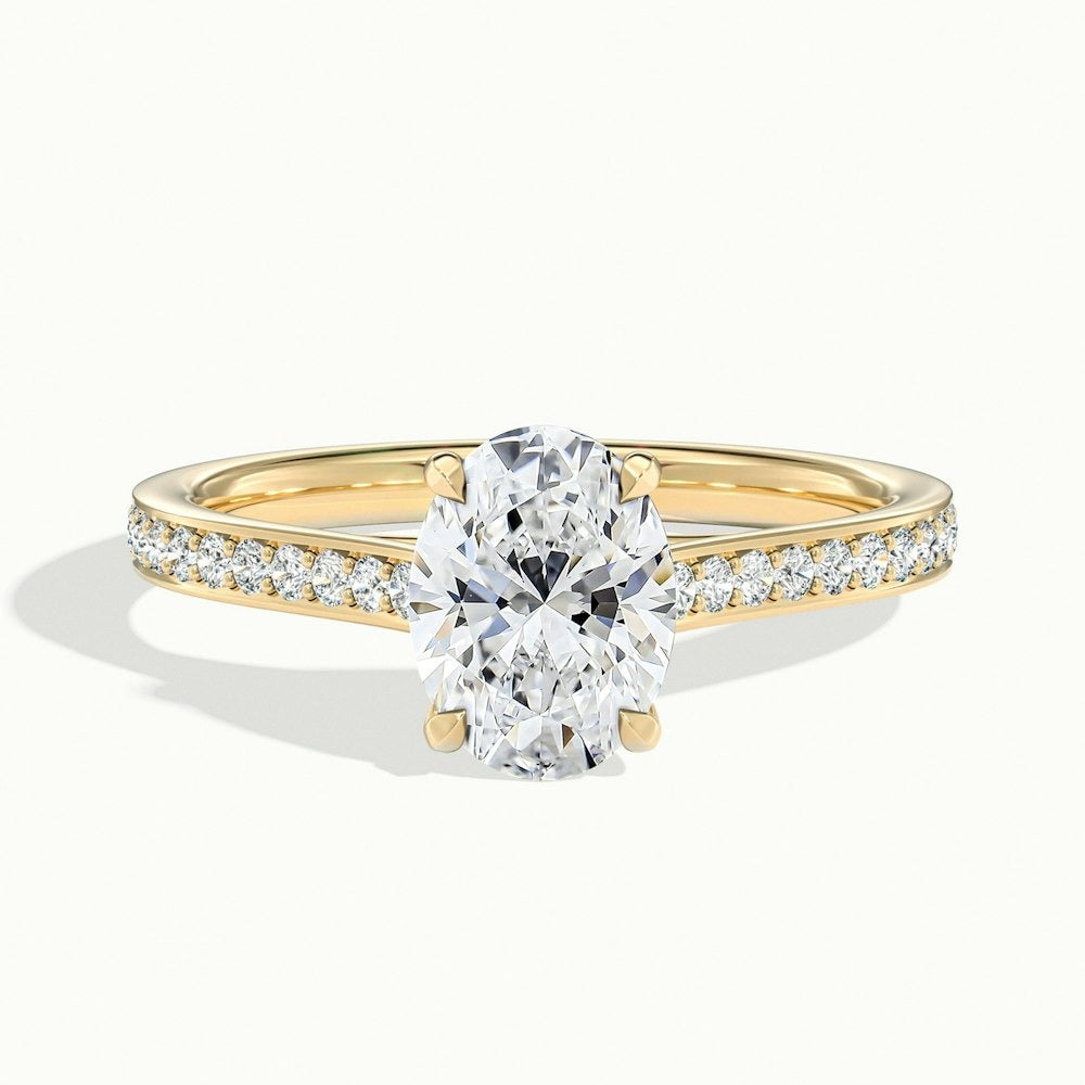 2.30 Ct In Round Bardot Scallop Engagement Ring