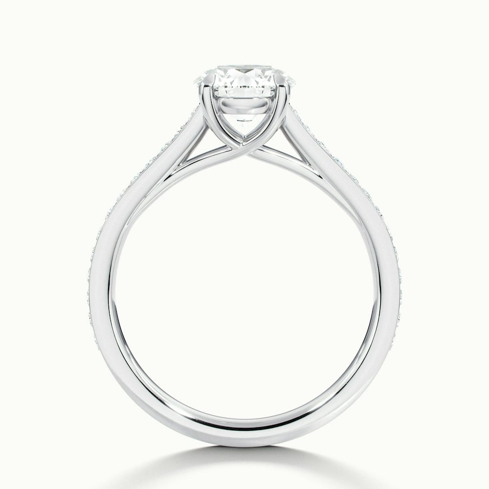 2.30 Ct In Round Bardot Scallop Engagement Ring