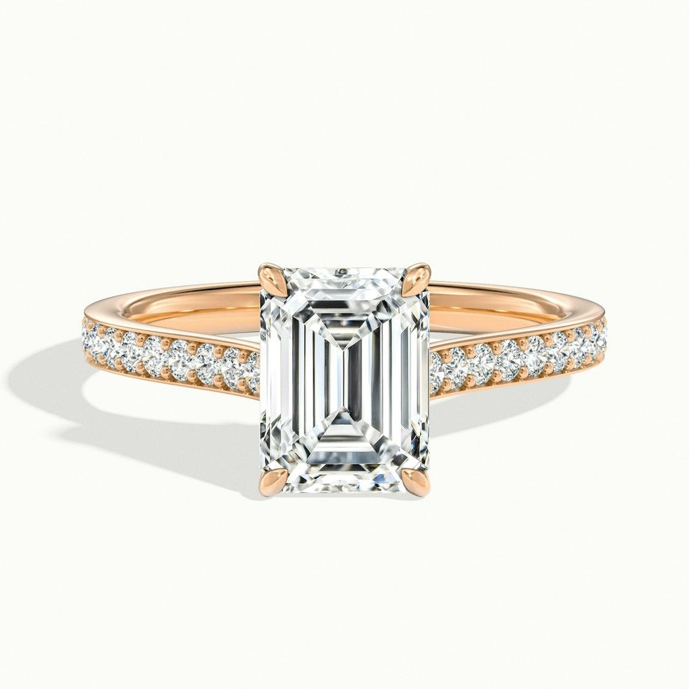 2.50 Ct In Princess Bardot Scallop Engagement Ring