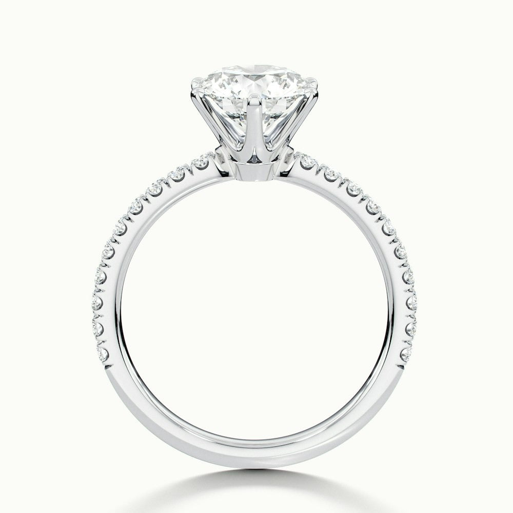 2.00 Ct In Round Bardot Scallop Engagement Ring