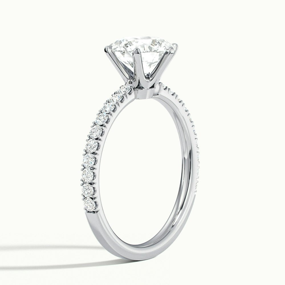 2.00 Ct In Round Bardot Scallop Engagement Ring