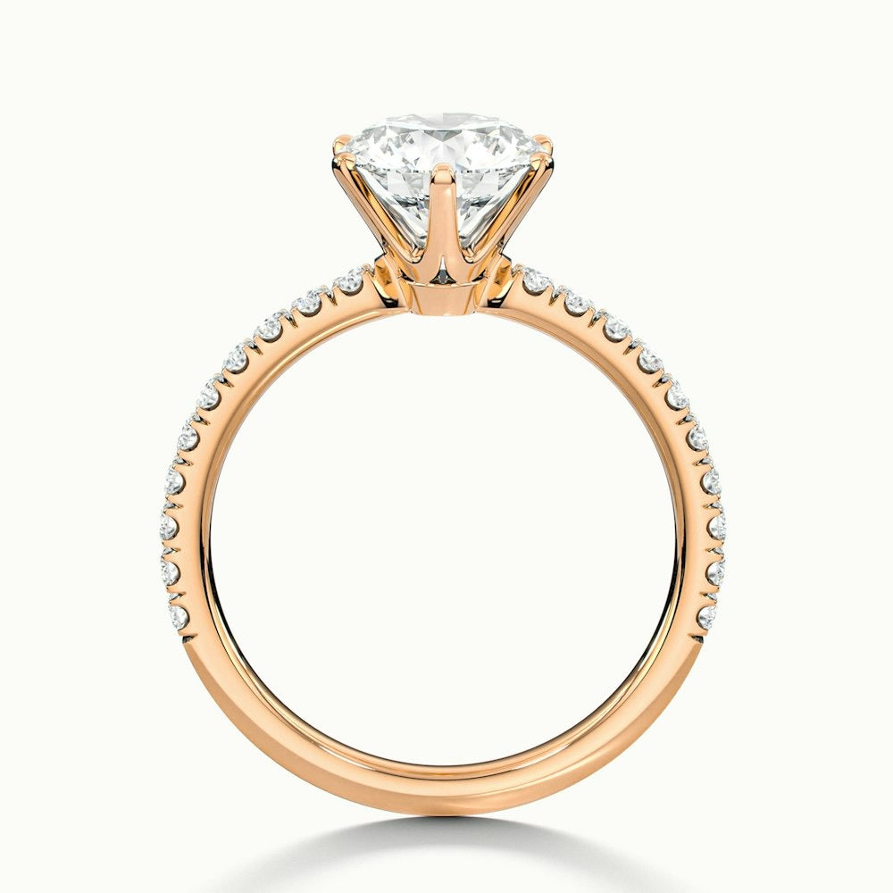 2.00 Ct In Round Bardot Scallop Engagement Ring