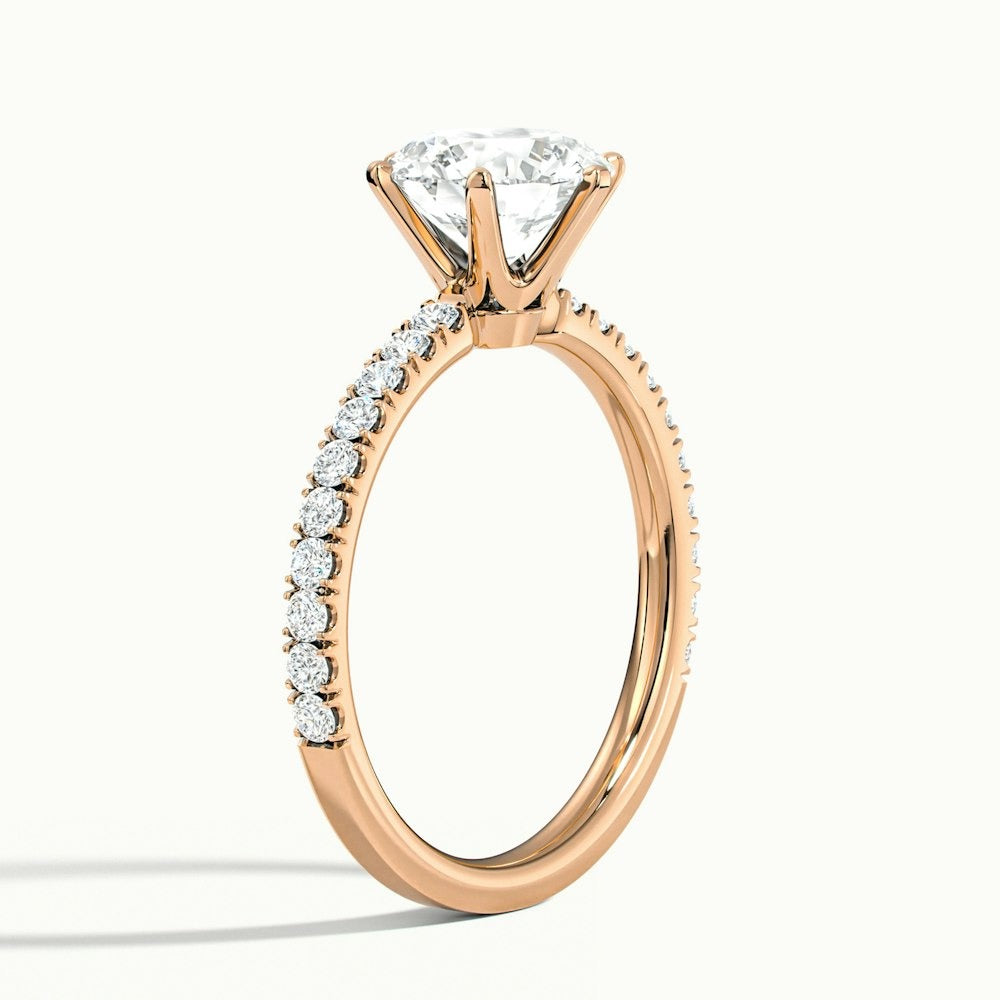 2.00 Ct In Round Bardot Scallop Engagement Ring
